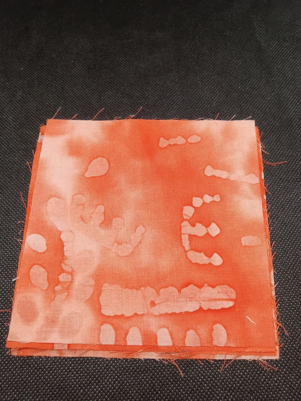 4.75 Inch 5 Pcs Orange Abstract Fabric Batik Squares